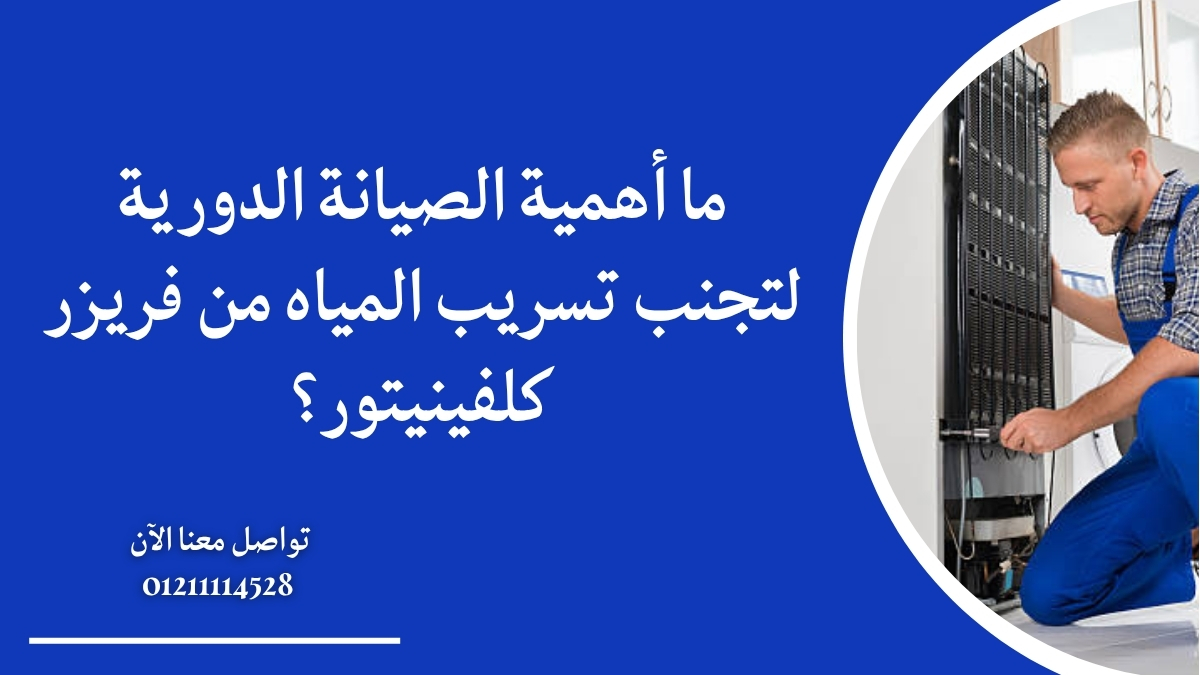 ما أهمية الصيانة الدورية لتجنب تسريب المياه من الفريزر؟